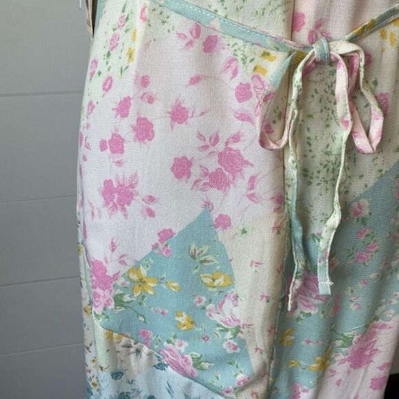 Sugar kiss Floral Printed Asymmetrical MIDI  Dress Size Large - Picture 8 of 13